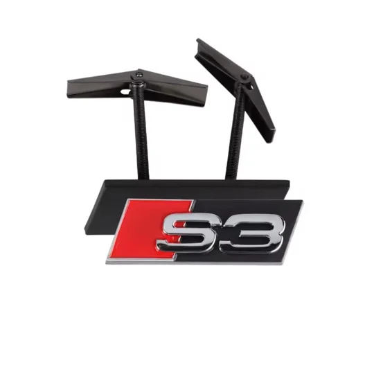 S3 GRILL BADGE RED SILVER only 70mm x 22mm