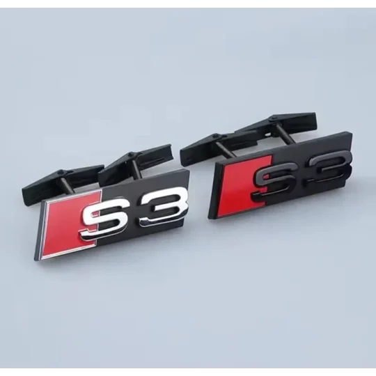 S3 GRILL BADGE RED BLACK only 70mm x 22mm