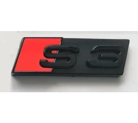 S3 GRILL BADGE RED BLACK only 70mm x 22mm