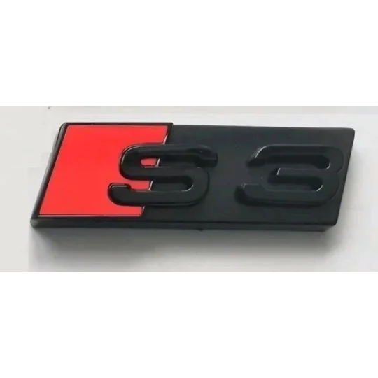 S3 GRILL BADGE RED BLACK only 70mm x 22mm