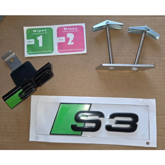 S3 Grill + Rear Badge + Aluminium Mount Kit Bolt on