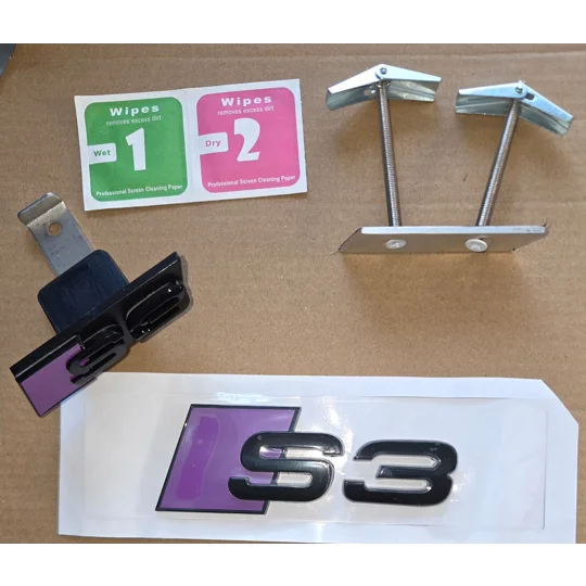 S3 Grill + Rear Badge + Aluminium Mount Kit Bolt on