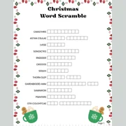 Christmas Word Scramble- FREE