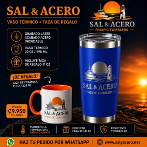 Vaso Térmico Azul Rey 20 oz ..