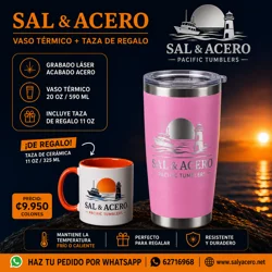 Vaso Térmico Rosado 20 oz Ac..