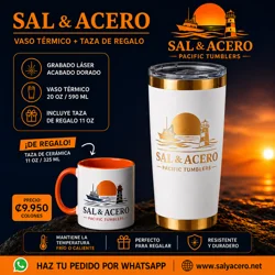 Vaso Térmico Blanco 20 oz Ac..