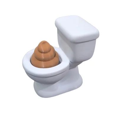 Large Poop Toilet Desktop Clicker