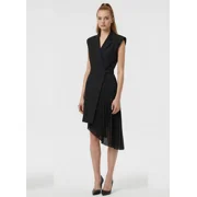 Sleeveless Blazer-Style Midi Dress