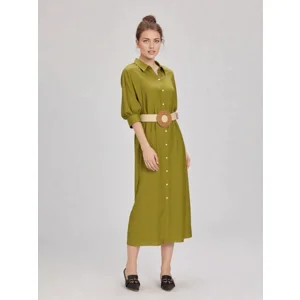 Beltd Midi Shirtdress