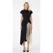 Draped High-Low Dress