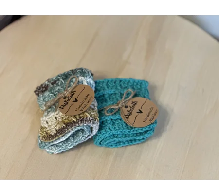 Set of crocheted dishcloths