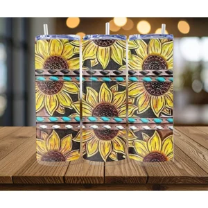 Boho Sunflower 20 oz Tumbler