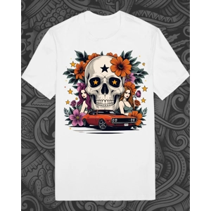 Skull & Flower 2.0 DTF Printed T Shirt – Premium Graphic Tee UK