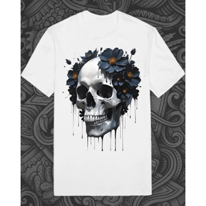 Skull & Flowers DTF Printed T Shirt – Premium Graphic Tee UK