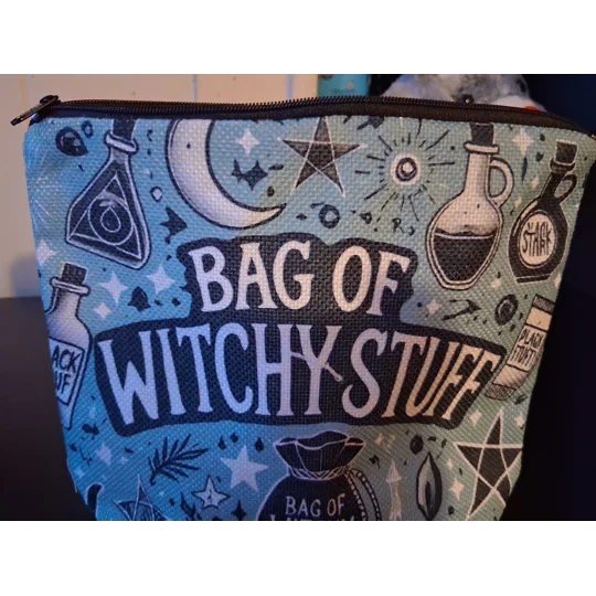 WITCHY STUFF CANVAS BEAUTY BAG - 1 AVAILABLE