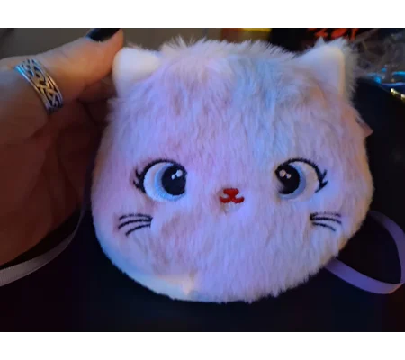 FUZZY KITTEN CROSS BODY BAG - 1 AVAIL