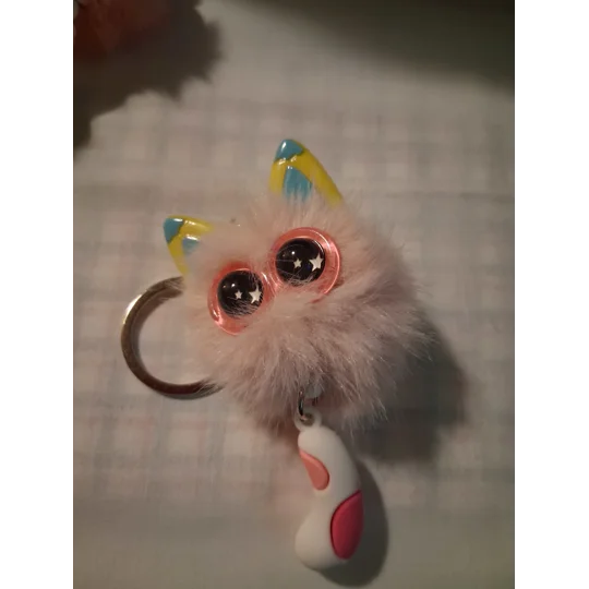 FUZZY CAT KEY CHAIN - 1 ea avail