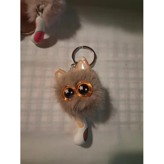 FUZZY CAT KEY CHAIN - 1 ea avail