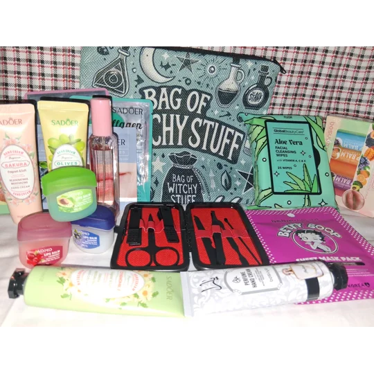 WITCHY STUFF CANVAS BEAUTY BAG - 1 AVAILABLE