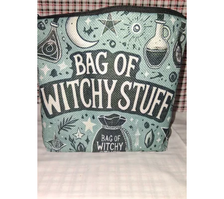 WITCHY STUFF CANVAS BEAUTY BAG - 1 AVAILABLE