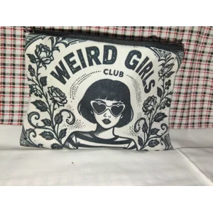 WEIRD GIRL CANVAS MAKEUP BAG - 1 AVAILABLE