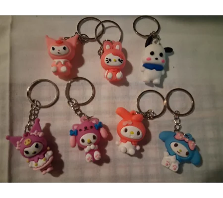 SANRIO FRIENDS MINI KEYCHAINS/BAG CHARMS -1 set avail