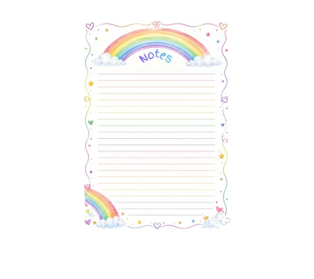 Large Rainbow Notepad