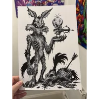 Dark Side Of Wile E Coyote & Tweety Pie Original