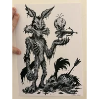 Dark Side Of Wile E Coyote & Tweety Pie Original