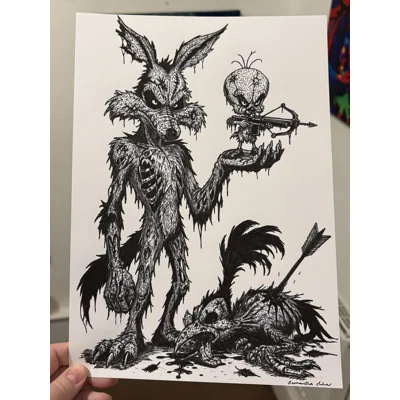 Dark Side Of Wile E Coyote & Tweety Pie Original