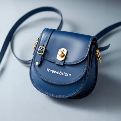 Men's Designer Blue Saddle Bag