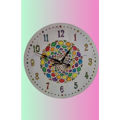 Rainbow patterned clock