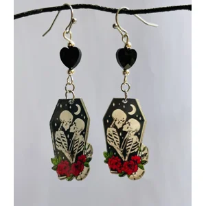 Acrylic Skeleton Charm Dangle Earrings