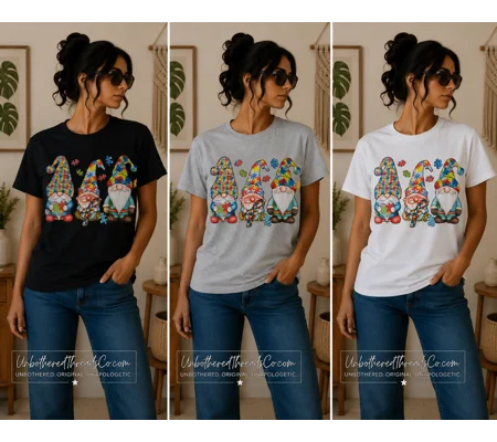 3 GNOMES AUTISM TEE
