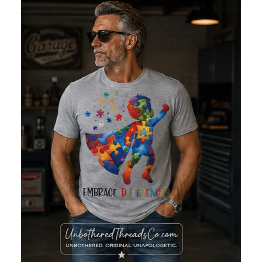Embrace differences super boy tee
