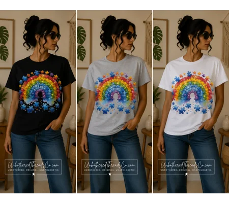 AUTISM FLUFFY CLOUD PUZZLE TEE