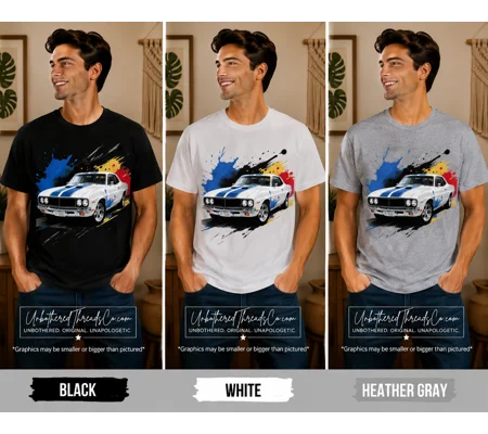 Vintage muscle car white