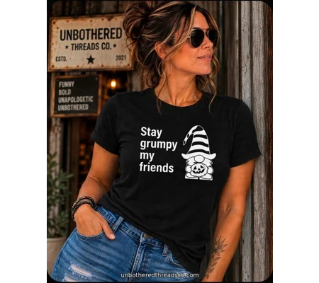 Grumpy 50 Memes Halloween Tee – Stay Grumpy, My Friends