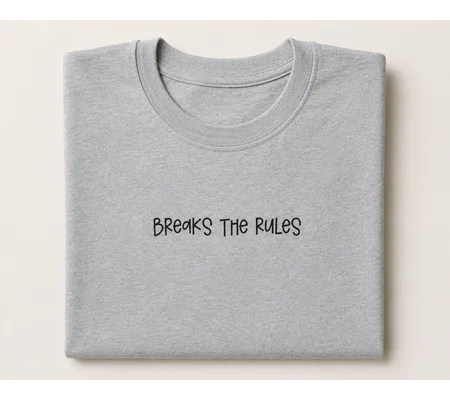 BREAKS THE RULES ADULT TEE