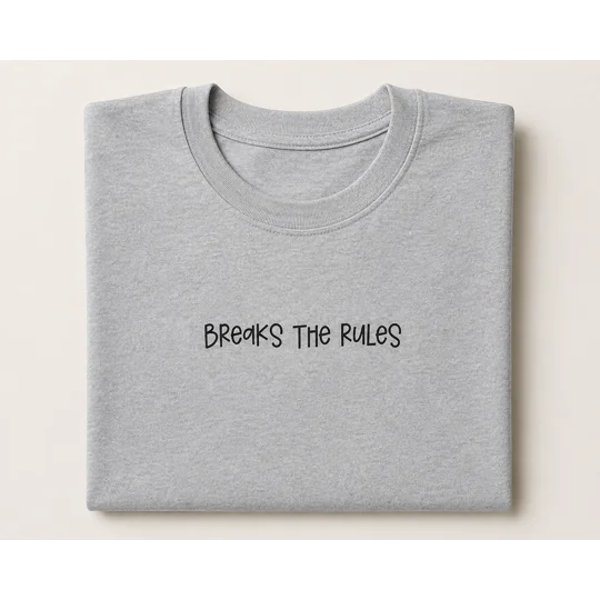 BREAKS THE RULES ADULT TEE