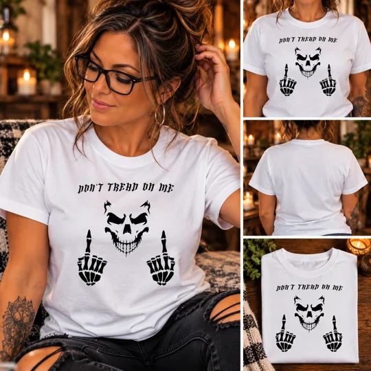 Don't Tread on me Skull Short Sleeve Tshirt