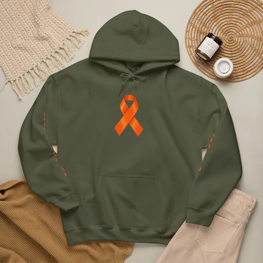 Still Fighting Still Standing Still Me Orange Ribbon Hoodie