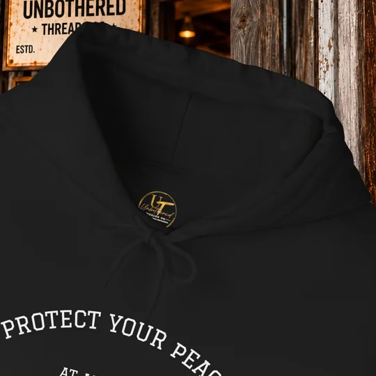 Protect Your Peace Hoodie — Minimal Self-Care Hooded Sweatshirt