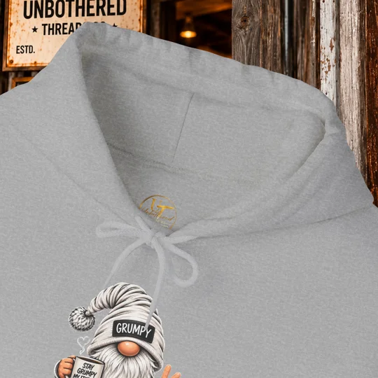Hoodie — 'Stay Grumpy My Friends' Cartoon Grumpy Gnome Hooded Sweatshirt