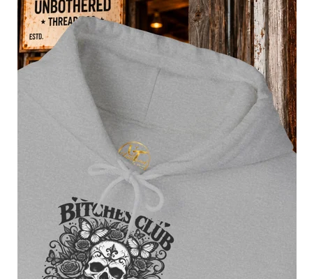 Bitch’s Club Lifetime Member Skull Hoodie