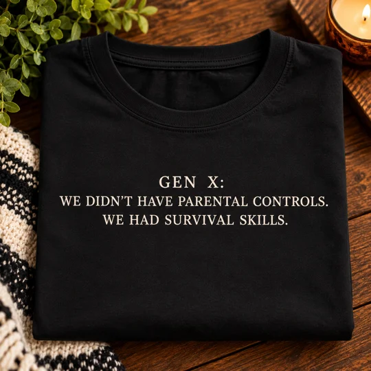 Gen X Survival Skills Tee | Funny Generation X T-Shirt