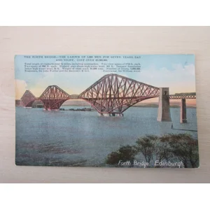 Forth Bridge, Edinburgh, Scotland, United Kingdom, Genuine, Original, Real Photo (RPPC) Postcard.