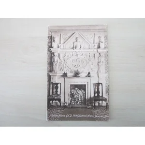 Mantel Piece,  (A.D. 1600), Luttrel Arms, Dunster, Somerset, UK. Genuine, Original, Postcard