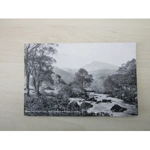 Bettws-Y-Coed, Moel Siabod & River , Llugwy, Wales, UK. Genuine, Original, Postcard.