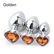 Medium Heart Shaped Metal Butt Plug (red)